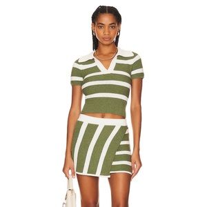 SOLD Drea Striped Knit Top in Green & Ivory
L'Academie